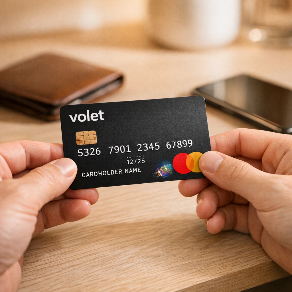 volet-fizyczna-karta Fizyczna karta Volet Visa Mastercard – zamawianie i limity wypłat 2026