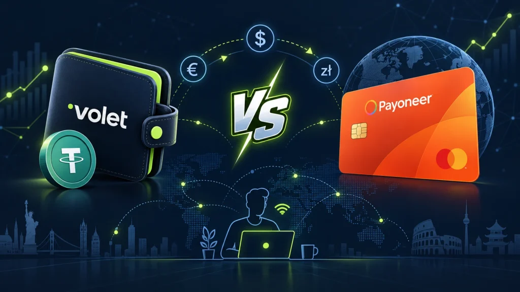 Volet vs Payoneer: Najlepszy portfel dla freelancera? 1 Porównanie Volet i Payoneer – najlepszy portfel dla freelancera.